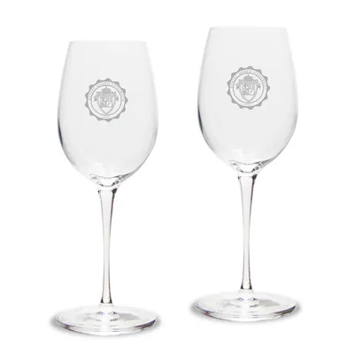 Franklin & Marshall Diplomats 16oz. 2-Piece Traditional White Wine Glass Set