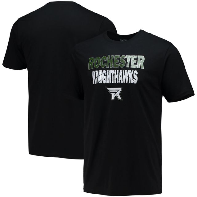 T-shirt noir Levelwear Rochester Knighthawks Team Logo Thrive pour homme