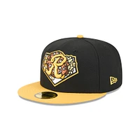 Men's New Era  Black Rochester Red Wings Theme Nights 59FIFTY Fitted Hat