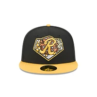Men's New Era  Black Rochester Red Wings Theme Nights 59FIFTY Fitted Hat