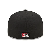 Casquette ajustée 59FIFTY Rochester Red Wings Marvel x Minor League New Era pour homme, noire