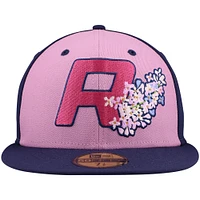 Casquette ajustée 59FIFTY violet Rochester Red Wings Theme Night Lilas New Era pour hommes