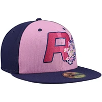 Casquette ajustée 59FIFTY violet Rochester Red Wings Theme Night Lilas New Era pour hommes