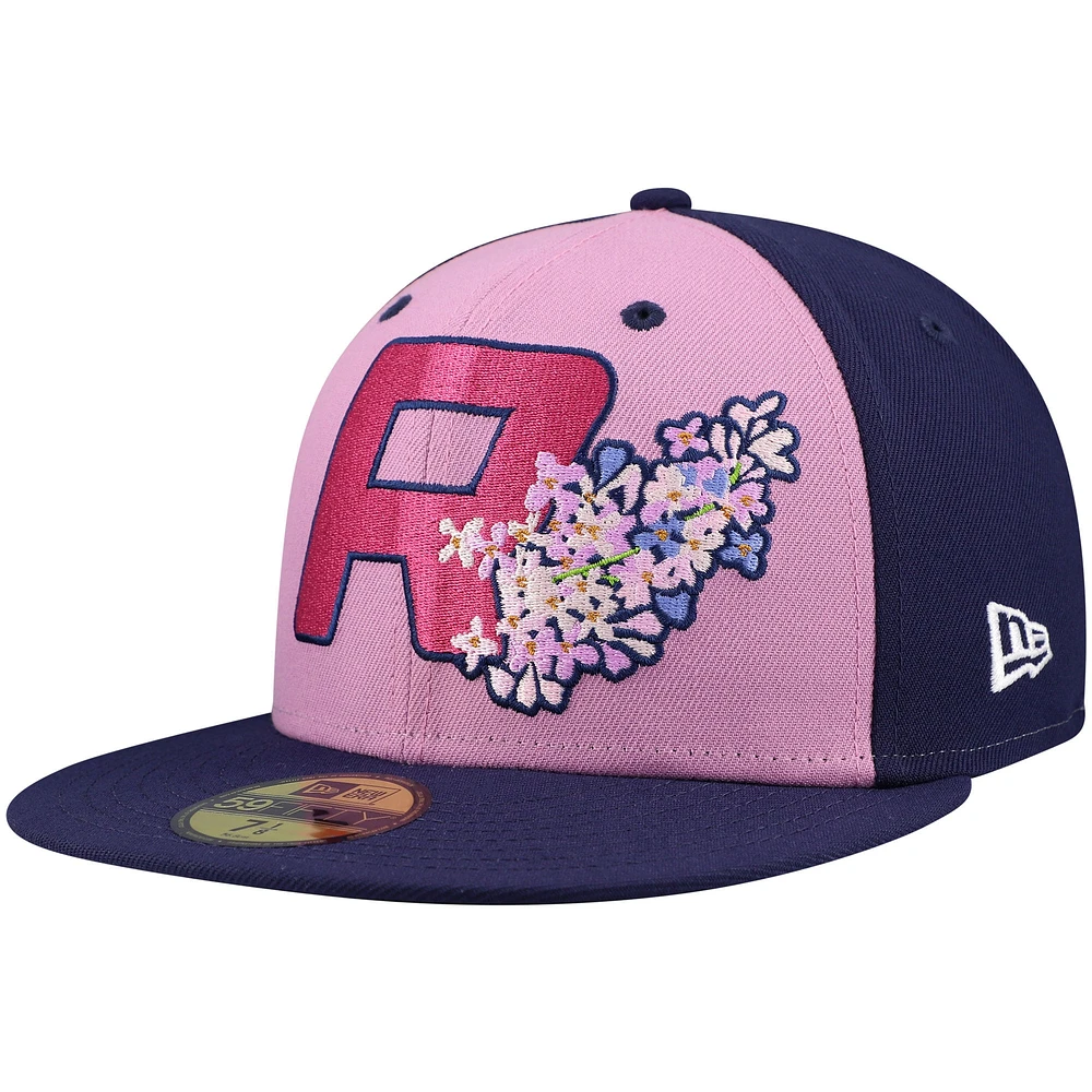 Casquette ajustée 59FIFTY violet Rochester Red Wings Theme Night Lilas New Era pour hommes