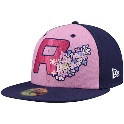 Men's New Era Purple Rochester Red Wings Theme Night Lilac 59FIFTY Fitted Hat