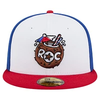 Men's New Era White/Red Rochester Red Wings Copa de la Diversión 59FIFTY Fitted Hat