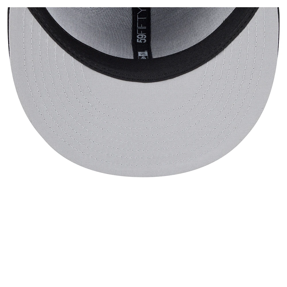 Casquette ajustée 59FIFTY noire Rocket City Trash Pandas Authentic Collection pour homme de New Era