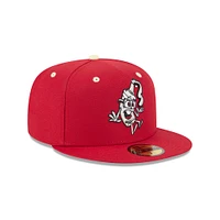 Casquette ajustée 59FIFTY pour homme New Era Red Rocket City Trash Pandas Theme Nights