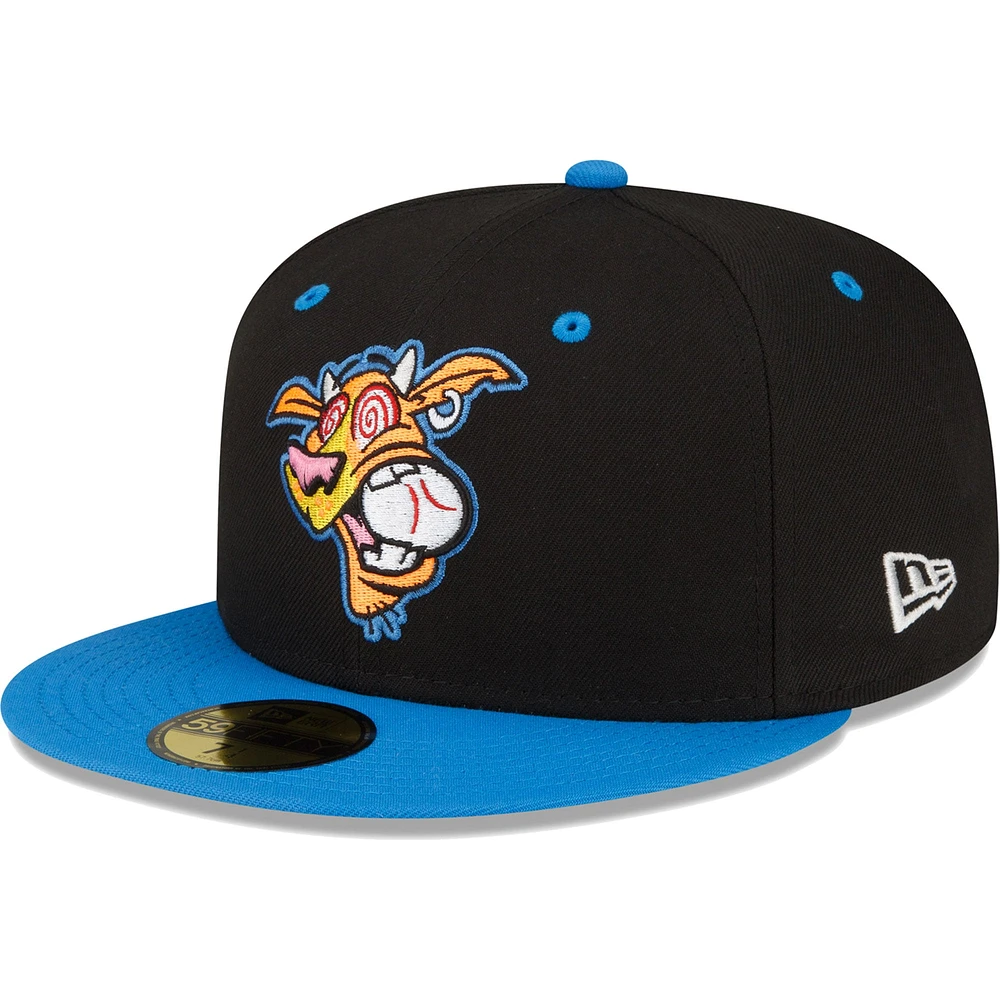 Men's New Era Black/Blue Rocket City Trash Pandas Copa De La Diversion 59FIFTY Fitted Hat