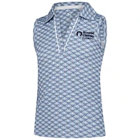Girls' Youth Puma  Light Blue Rocket Classic Scallop Print Cloudspun V-Neck Sleeveless Polo