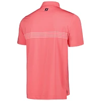 Polo FootJoy Red Rocket Mortgage Classic Engineered à fines rayures en Écosse ProDry pour hommes
