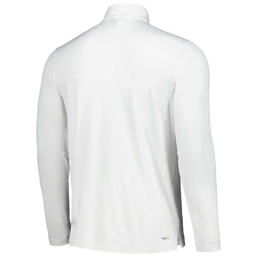 Men's Puma White Rocket Mortgage Classic YOU-V Quarter-Zip Top