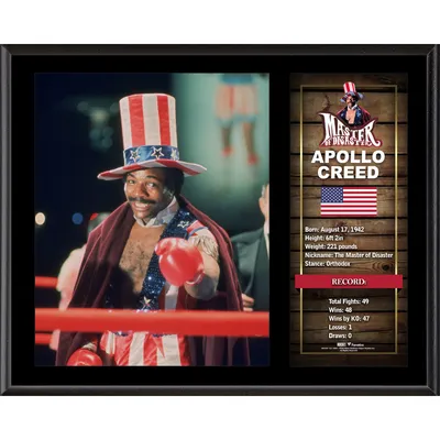 Apollo Creed Rocky Fanatics Authentic 12'' x 15'' Fighter Profile Sublimated Plaque