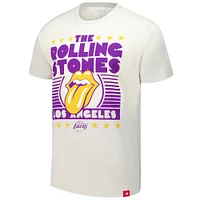 T-shirt unisexe gris Sportiqe Rolling Stones x Los Angeles Lakers Bingham