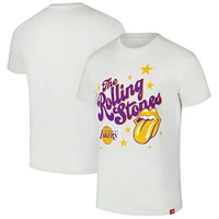 T-shirt unisexe Sportiqe Rolling Stones x Los Angeles Lakers Bingham Collab