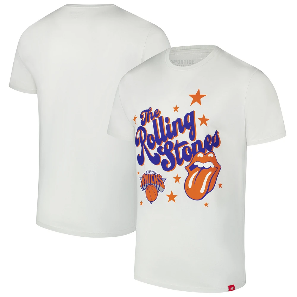 T-shirt unisexe Sportiqe Rolling Stones x New York Knicks Bingham Collab