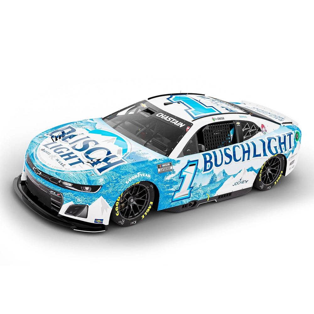 Action Racing Ross Chastain 2024 #1 Busch Light 1:24 Peinture régulière Chevrolet Camaro moulée sous pression