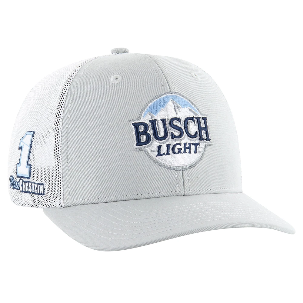 Casquette ajustable '47 Ross Chastain Busch Light Four Hit Trucker pour hommes, grise