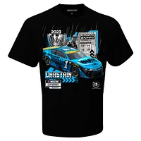 T-shirt à carreaux pour homme avec drapeau damier noir Ross Chastain 2023 NASCAR Cup Series Playoffs