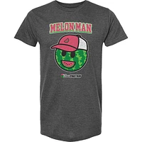 T-shirt à damier pour hommes Sports Heather Charcoal Ross Chastain Melon Man Logo