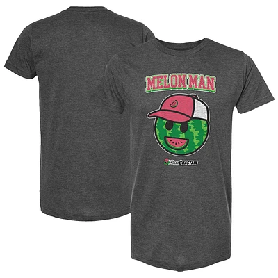 T-shirt à damier pour hommes Sports Heather Charcoal Ross Chastain Melon Man Logo
