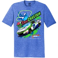 Men's JR Motorsports Official Team Apparel Heather Royal Ross Chastain Acceptance Insurance Car T-Shirt