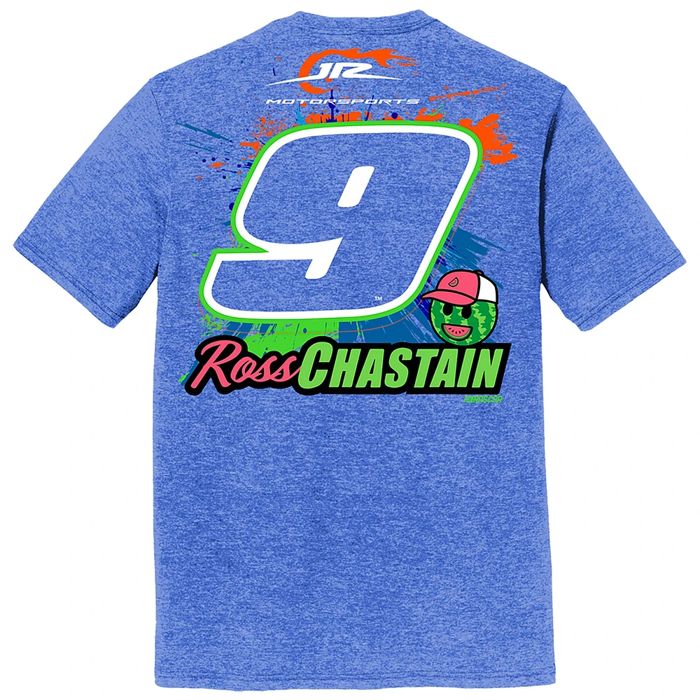 Men's JR Motorsports Official Team Apparel Heather Royal Ross Chastain Acceptance Insurance Car T-Shirt