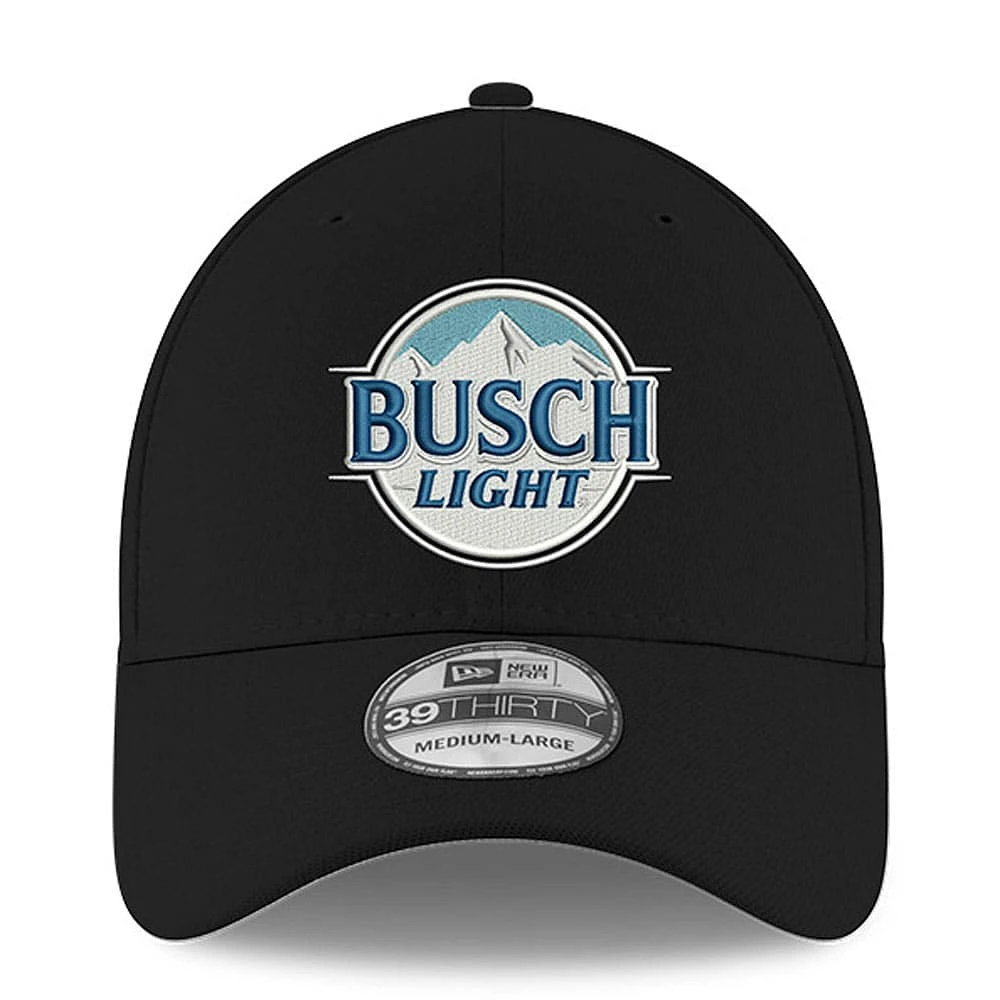 Men's New Era  Black Ross Chastain Busch Light 39THIRTY Flex Hat