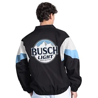 Men's Starter Black/Light Blue Ross Chastain Busch Light Yard Line Full-Zip Jacket