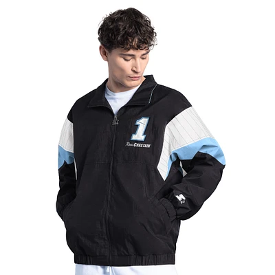 Men's Starter Black/Light Blue Ross Chastain Busch Light Yard Line Full-Zip Jacket
