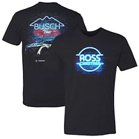 T-shirt noir pour homme de la collection Trackhouse Racing Team avec voiture Ross Chastain