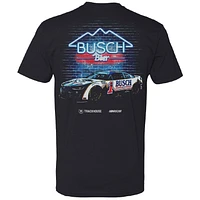 T-shirt noir pour homme de la collection Trackhouse Racing Team avec voiture Ross Chastain