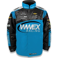 Veste pour homme Trackhouse Racing Team Collection Black Ross Chastain WWEX Nylon Uniform Full-Snap