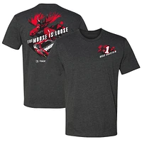 T-shirt pour homme de la collection Trackhouse Racing Team, motif voiture Ross Chastain, anthracite chiné