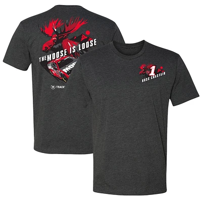 T-shirt pour homme de la collection Trackhouse Racing Team, motif voiture Ross Chastain, anthracite chiné