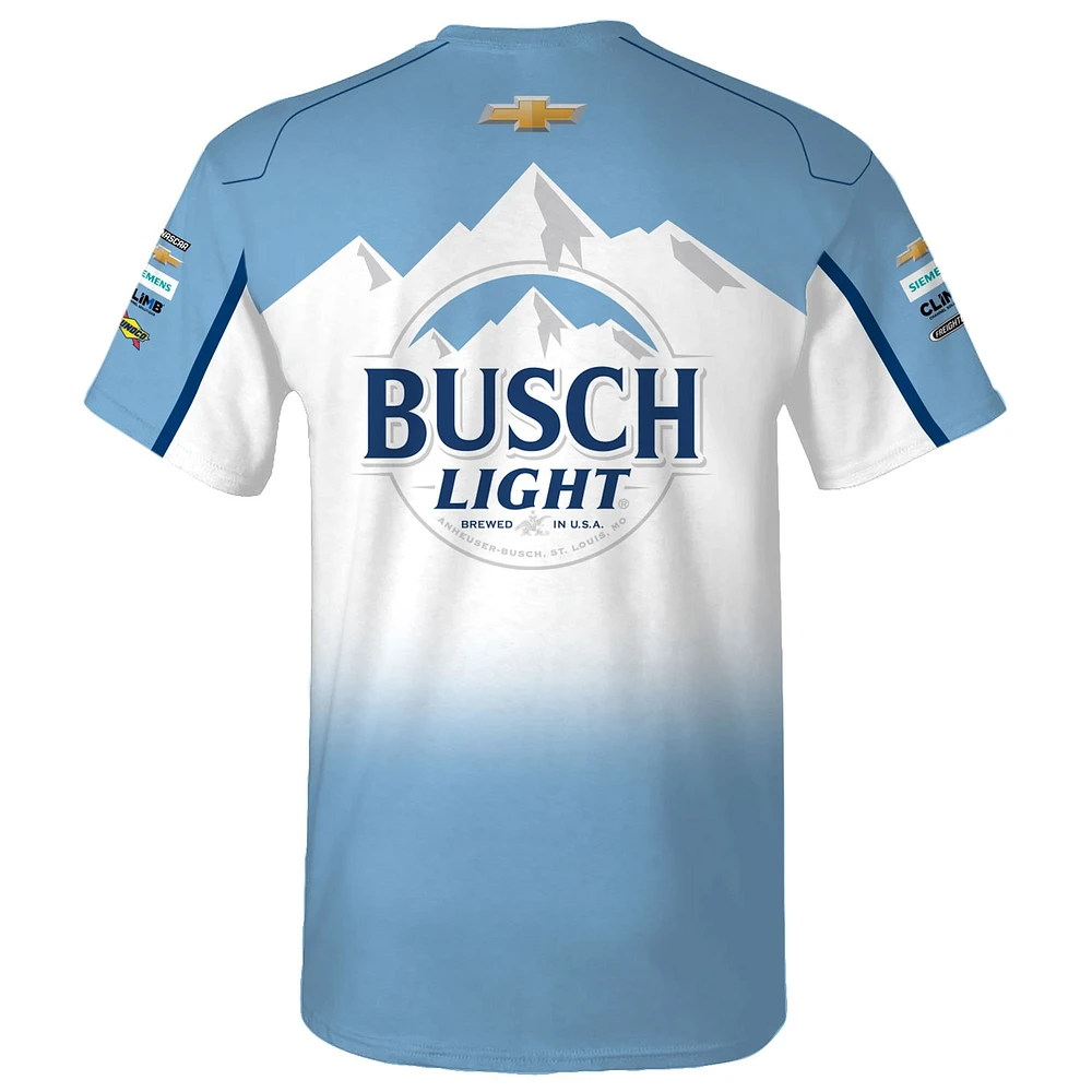 Men's Trackhouse Racing Team Collection  Light Blue Ross Chastain Busch Uniform T-Shirt