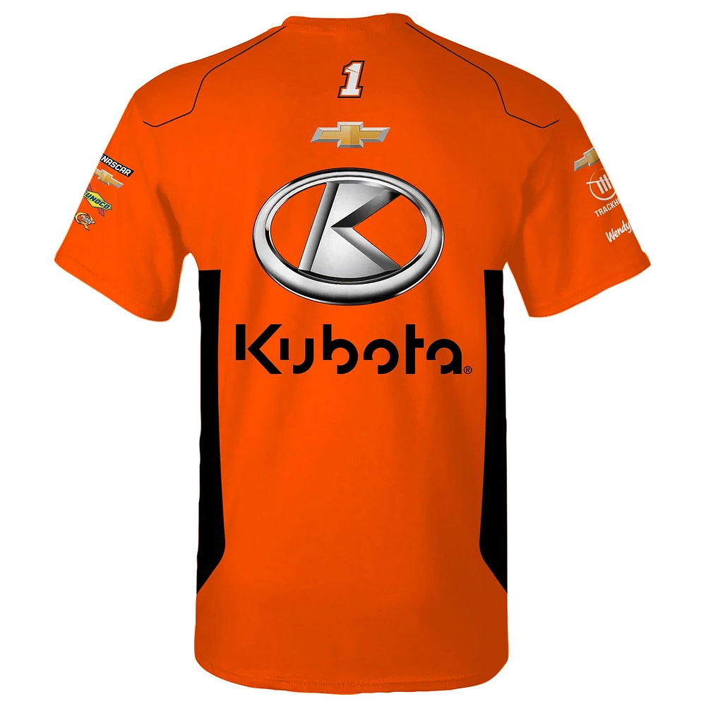 T-shirt orange pour homme de la collection Trackhouse Racing Team Ross Chastain Kubota