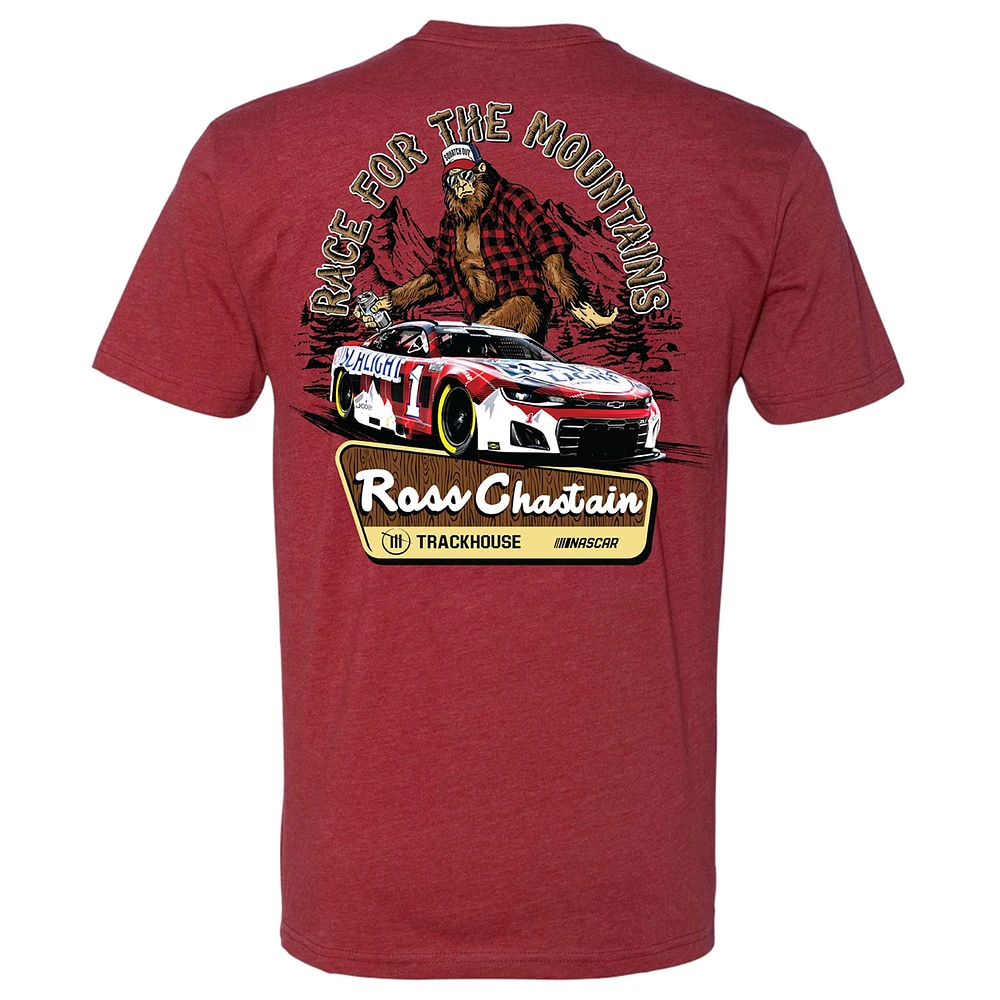 Men's Trackhouse Racing Team Collection Red Ross Chastain Busch Light Flannel T-Shirt