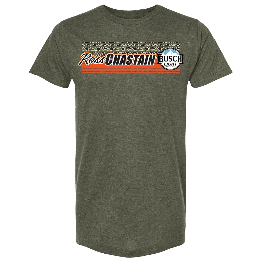 Unisex Trackhouse Racing Team Collection Green Ross Chastain Busch Light Camo Cruisin Car T-Shirt