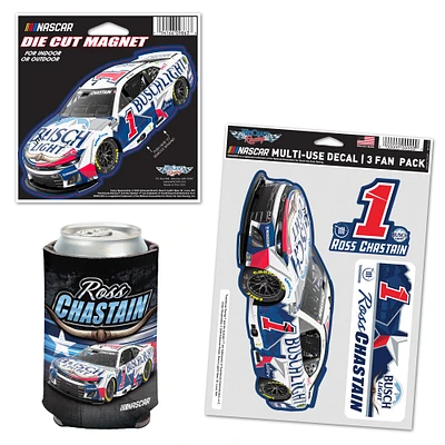 Pack de trois ventilateurs WinCraft Ross Chastain Busch Light