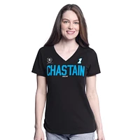 Women's G-III 4Her by Carl Banks  Black Ross Chastain Batter Up V-Neck T-Shirt