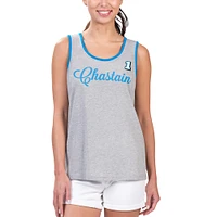 Débardeur G-III 4Her par Carl Banks Heather Grey Ross Chastain Fastest Lap Fashion pour femmes