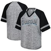 Women's G-III 4Her by Carl Banks  Heather Gray Ross Chastain Hall of Fame Oversized Raglan V-Neck T-Shirt