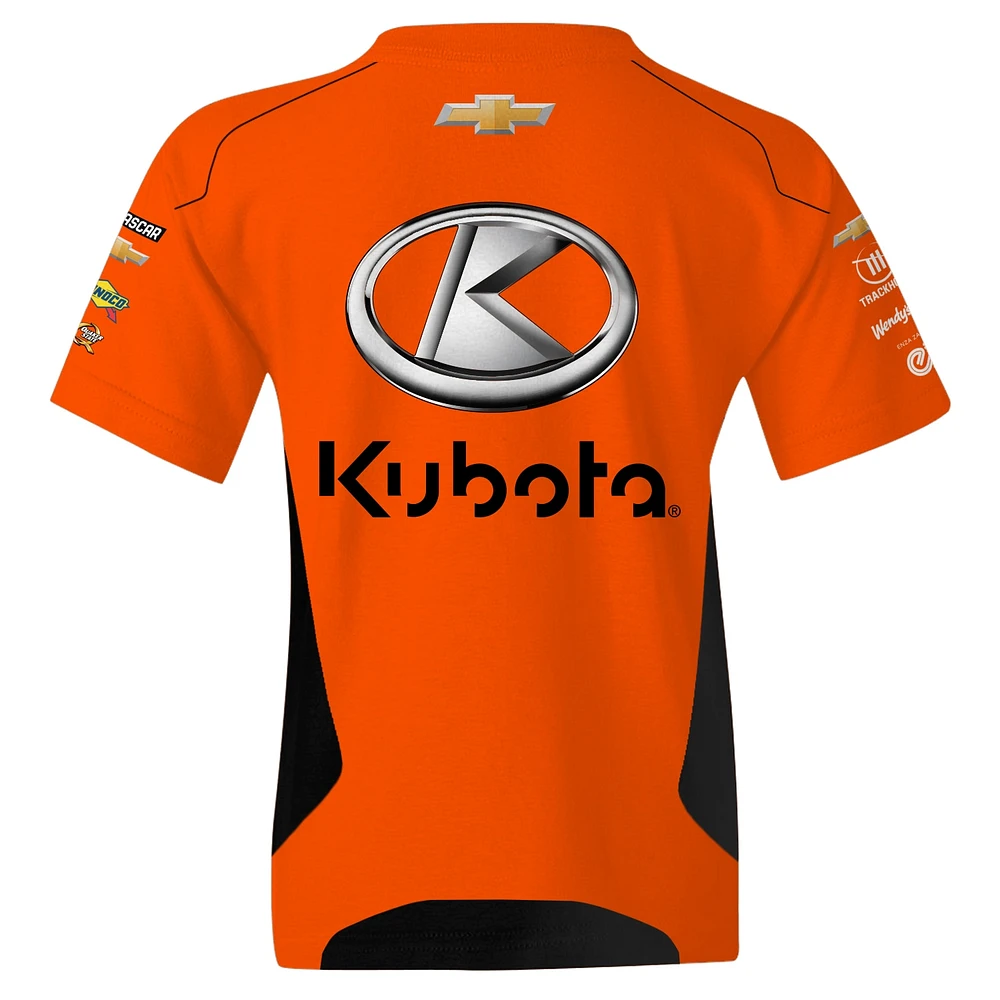 Youth Trackhouse Racing Team Collection  Orange Ross Chastain Kubota Uniform T-Shirt