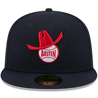 Casquette ajustée 59FIFTY pour homme New Era bleu marine Round Rock Express Theme Nights