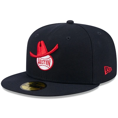 Casquette ajustée 59FIFTY pour homme New Era bleu marine Round Rock Express Theme Nights