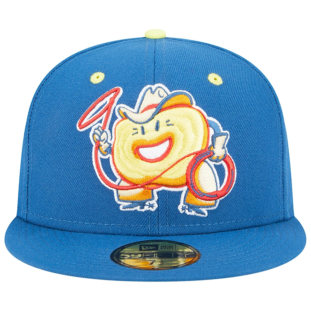 Casquette ajustée 59FIFTY Round Rock Express Theme Nights Donuts New Era pour homme, bleu