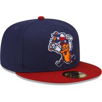 Men's New Era Navy/Red Round Rock Express Theme Night 59FIFTY Fitted Hat