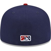 Men's New Era Navy/Red Round Rock Express Theme Night 59FIFTY Fitted Hat