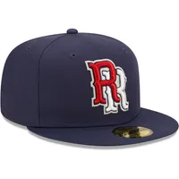 Casquette ajustée pour homme Round Rock Express Authentic Collection Road 59FIFTY New Era bleu marine